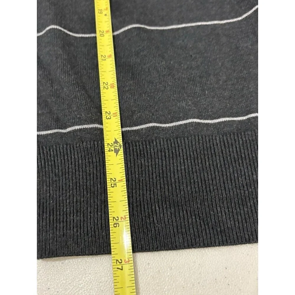 Banana Republic Silk Cashmere Blend Men’s V-neck Striped Pullover Sweater Size L